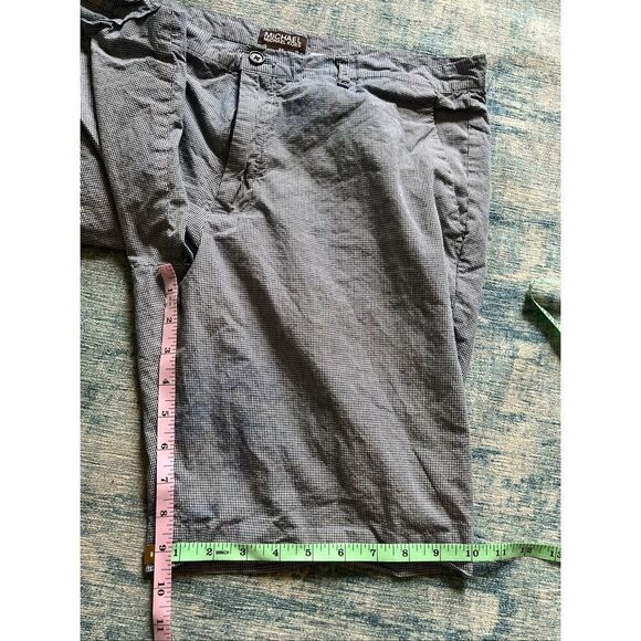 Michael Kors Blue White Micro Plaid 100% Cotton Shorts Size 34 - Picture 7 of 7